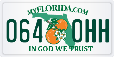 FL license plate 0640HH