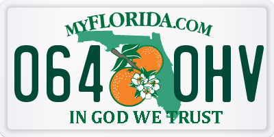 FL license plate 0640HV