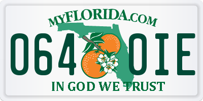 FL license plate 0640IE