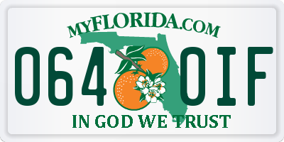 FL license plate 0640IF