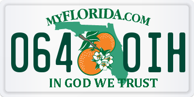 FL license plate 0640IH