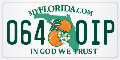 FL license plate 0640IP