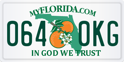 FL license plate 0640KG