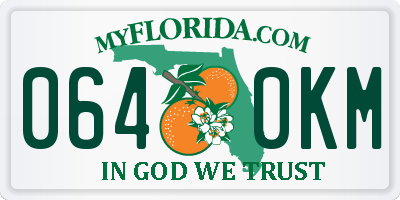 FL license plate 0640KM
