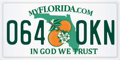 FL license plate 0640KN