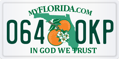FL license plate 0640KP