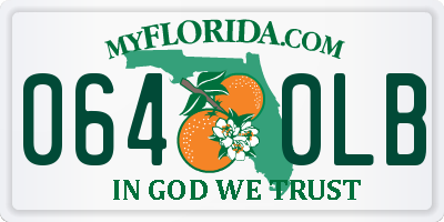 FL license plate 0640LB