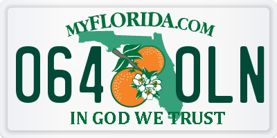 FL license plate 0640LN