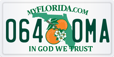 FL license plate 0640MA