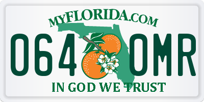 FL license plate 0640MR