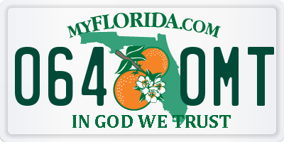 FL license plate 0640MT