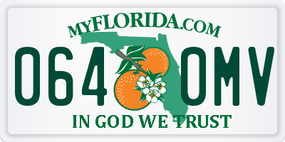 FL license plate 0640MV