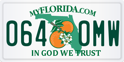 FL license plate 0640MW