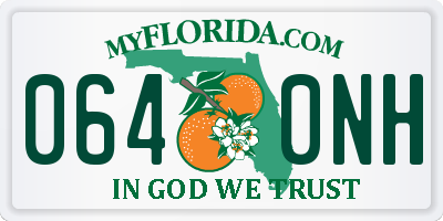 FL license plate 0640NH