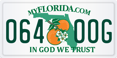 FL license plate 0640OG