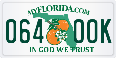 FL license plate 0640OK