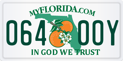 FL license plate 0640OY
