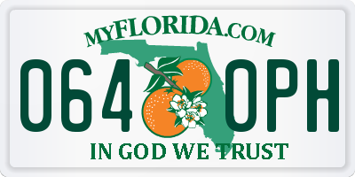 FL license plate 0640PH