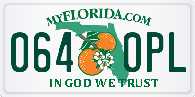 FL license plate 0640PL