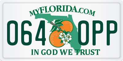 FL license plate 0640PP