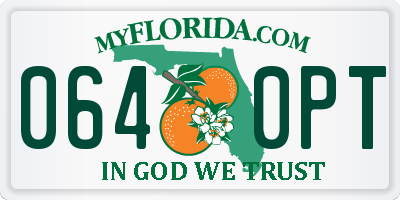 FL license plate 0640PT