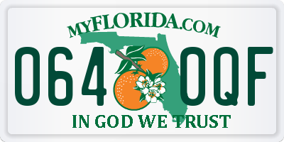 FL license plate 0640QF