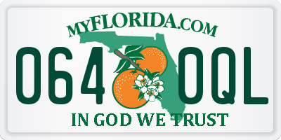 FL license plate 0640QL