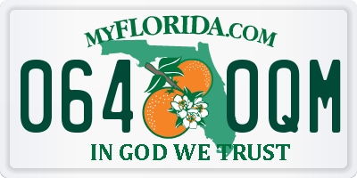 FL license plate 0640QM