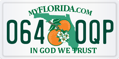 FL license plate 0640QP