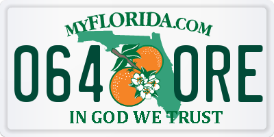 FL license plate 0640RE
