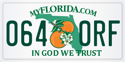 FL license plate 0640RF