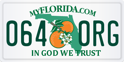 FL license plate 0640RG