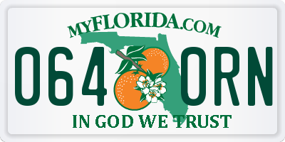 FL license plate 0640RN