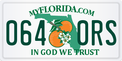 FL license plate 0640RS