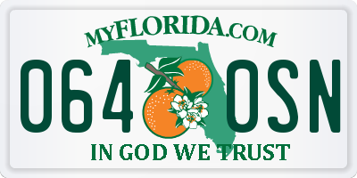 FL license plate 0640SN