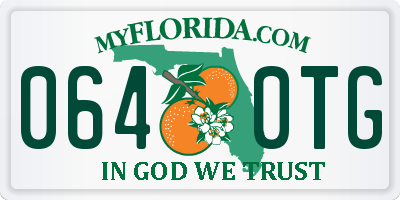 FL license plate 0640TG