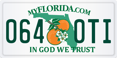 FL license plate 0640TI