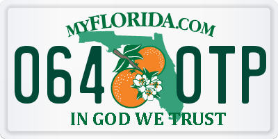 FL license plate 0640TP