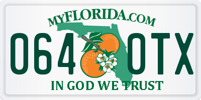 FL license plate 0640TX