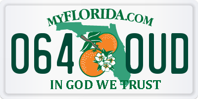 FL license plate 0640UD