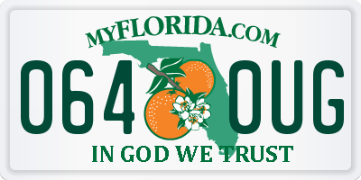 FL license plate 0640UG