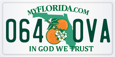 FL license plate 0640VA