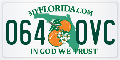 FL license plate 0640VC