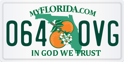 FL license plate 0640VG