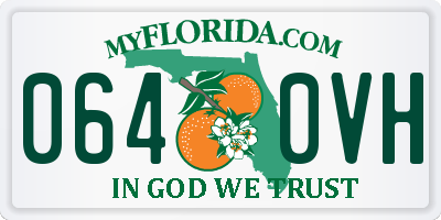 FL license plate 0640VH