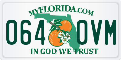 FL license plate 0640VM