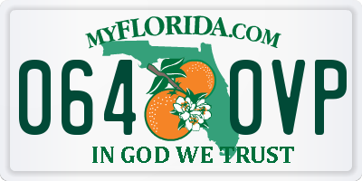 FL license plate 0640VP