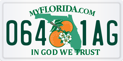 FL license plate 0641AG