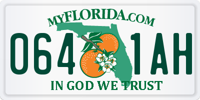 FL license plate 0641AH