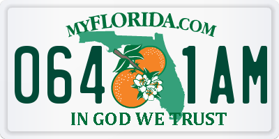 FL license plate 0641AM